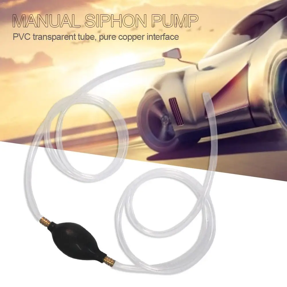 Car Siphon Hose Manual Pump Fuel Pipe Suitable For Truck Motorcycle Home Aquarium Liquid Rubber Refill |