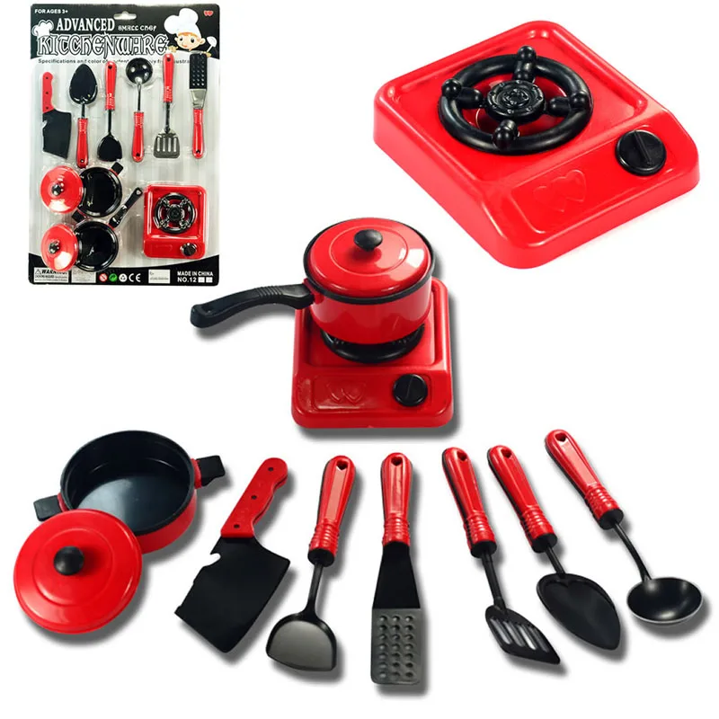 9Pcs Kids Child Pretend Educational Role Play Toy Kitchen Cooking