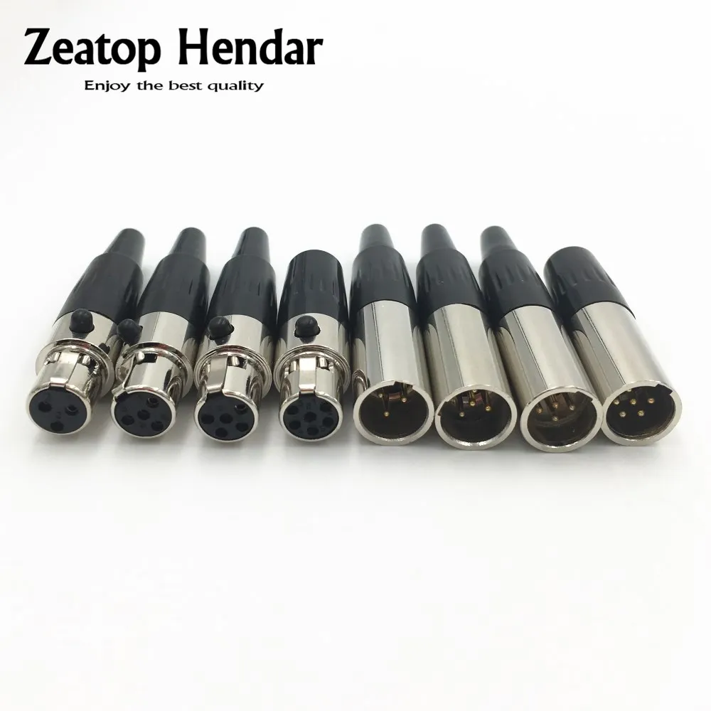 50 пар Mini XLR 3 4 5 6 Pin Папа + гнездовой разъем Аудио Микрофон Разъем микрофон для