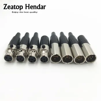 

50Pairs Mini XLR 3 4 5 6 Pin Male + Female Plug XLR Audio Microphone Connector MIC for Cable Soldering Straight Adapter