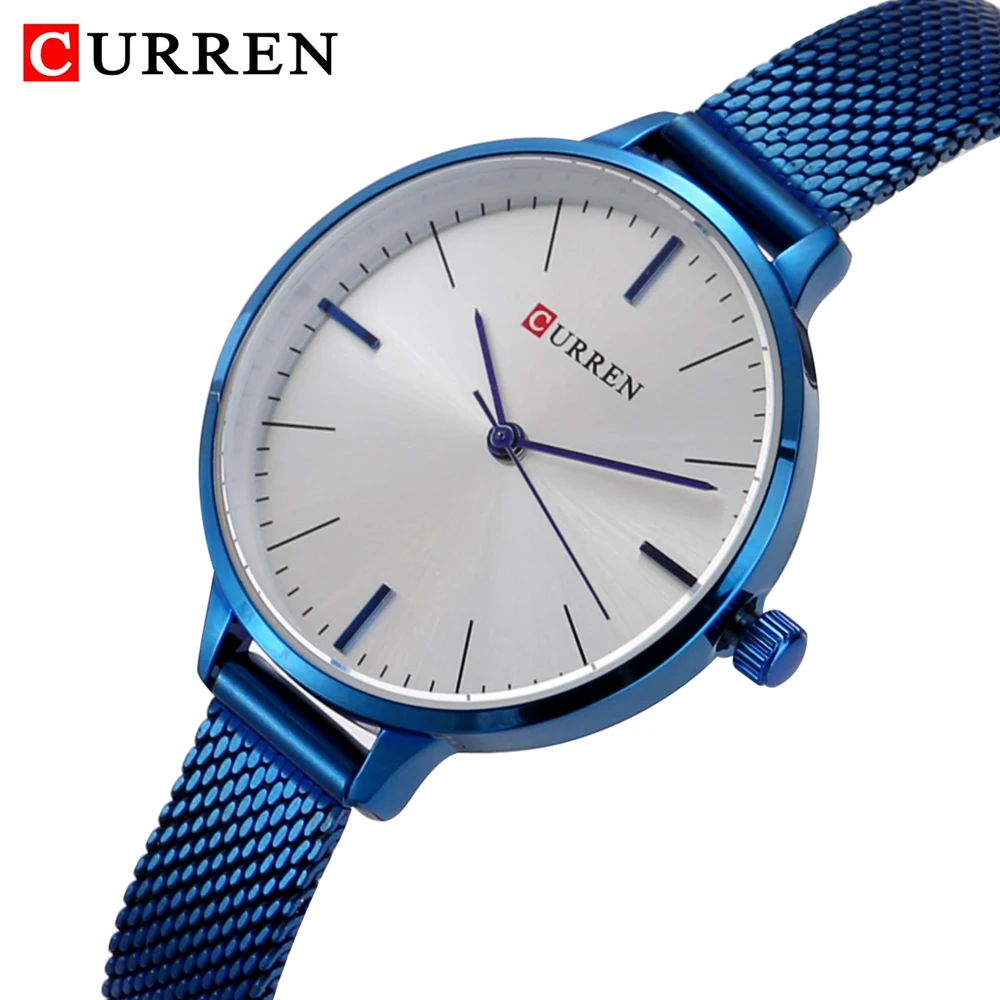 hot fashion quartz watch for women casual ladies watch free shipping waterproof elegant golden steel mesh band (26)