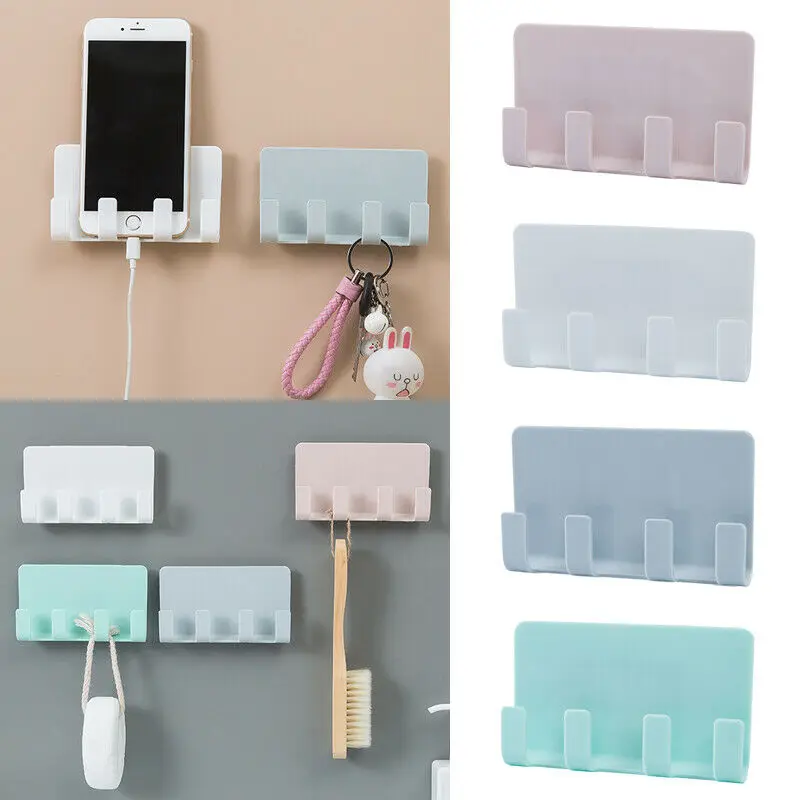 Newest Fashion Home Wall Mobile Phone Holder Socket Charging Bracket Stand Holder Shelf Mount Hot Sale