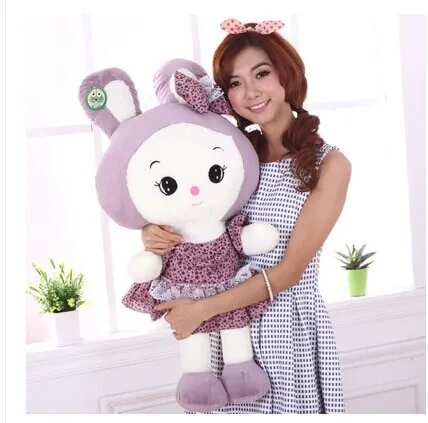

Stuffed animal 31 inch lovely rabbit plush toy Floral skirt rabbit doll gift w3843