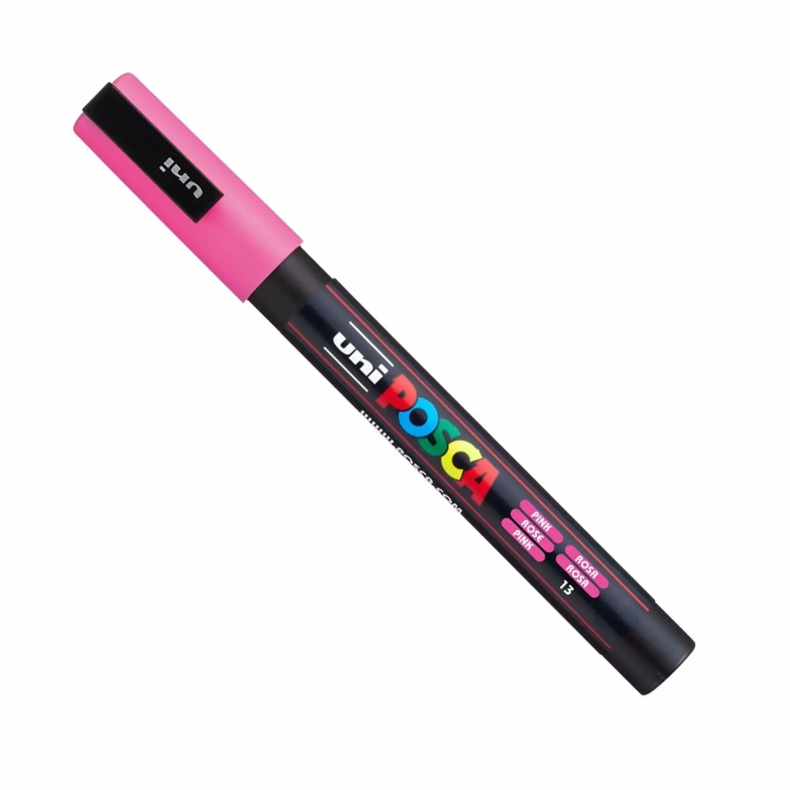 1 шт., UNI Posca маркеры 0,9 мм-1,3 мм, 17 цветов, PC-3M, базовый маркер для постеров, рекламных граффити, офисные принадлежности - Цвет: PC-3M Pink