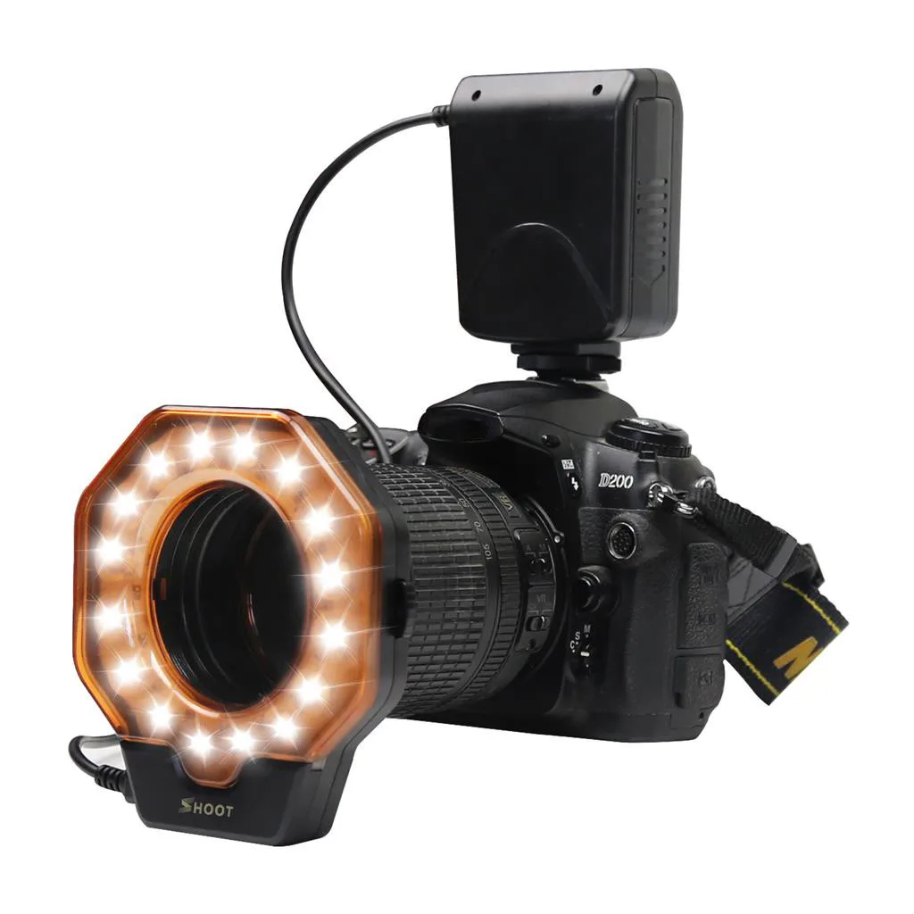 OMESHIN макро светодиодный кольцевой светильник Вспышка Speedlite с переходное кольцо для Nikon D5100 D3100 серии для Canon 5D Mark II 7D 10D#2 C0604