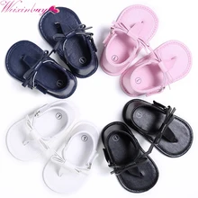 Для новорожденных девочек Нескользящие шлёпанцы Sandalias Детские бант, мягкая подошва обувь шлёпанцы для девочек принцесса кроватки Prewalker обувь