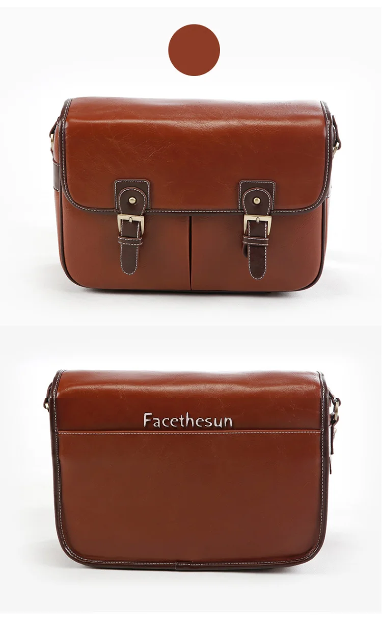 Vintage PU Leather camera shoulder bag KM001-12