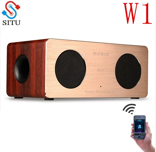 W1 деревянная колонка с bluetooth Hi-Fi 5 Вт двойной громко Динамик s Hands-free TF карты в