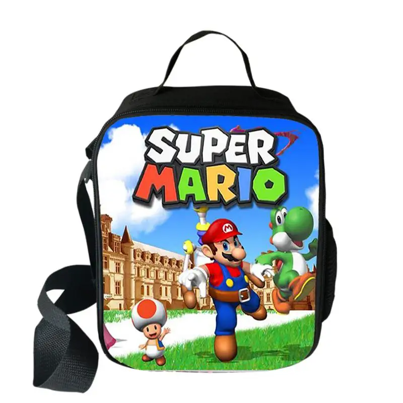 Мультяшный Марио Bros Sonic Boom Hedgehogs сумка для еды на пикник дорожная сумка для хранения еды Детская сумка для мальчиков и девочек Bento сумка-мессенджер - Цвет: 001