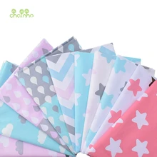 10 шт. саржевая хлопковая ткань с принтом для шитья куклы, детское постельное белье, платье, юбка, пэчворк, мультяшная ткань, материал 40x50 см CC106