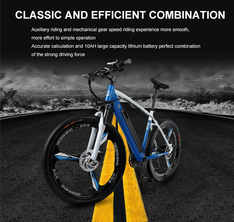 Sale 26inch electric bicycle 27speed variable speed  48V lithium battery 240W motor PAS Rane 60km Rear wheel drive  MTB E-bike 4