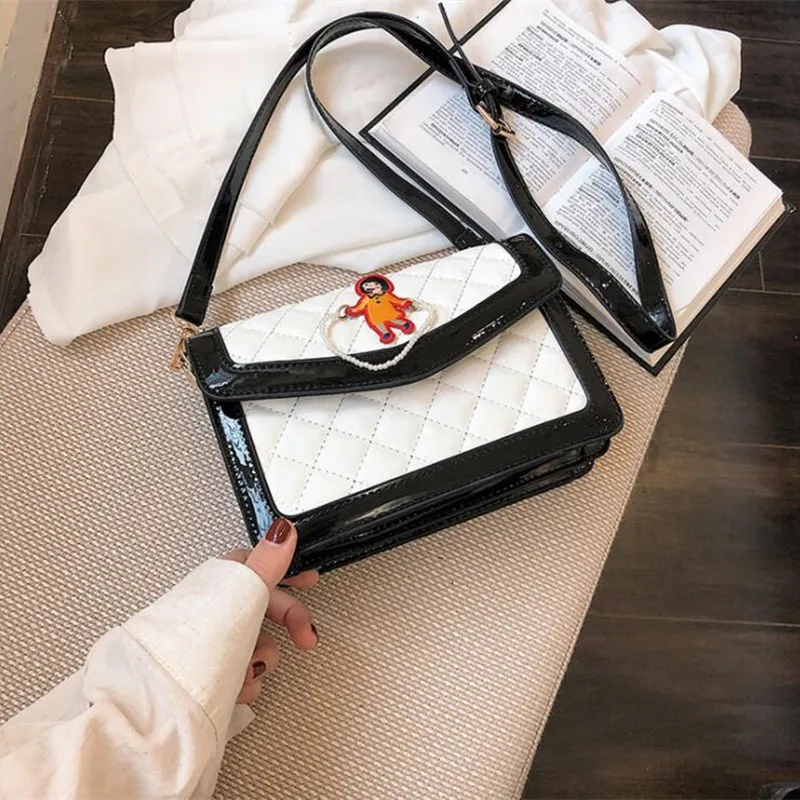 

Panelled Diamond Lattice Sweet Girl Appliques Feminina Bags for 2019 Flap Women Crossbody Bag Female Bolsa Shoulderbag Sac 1037