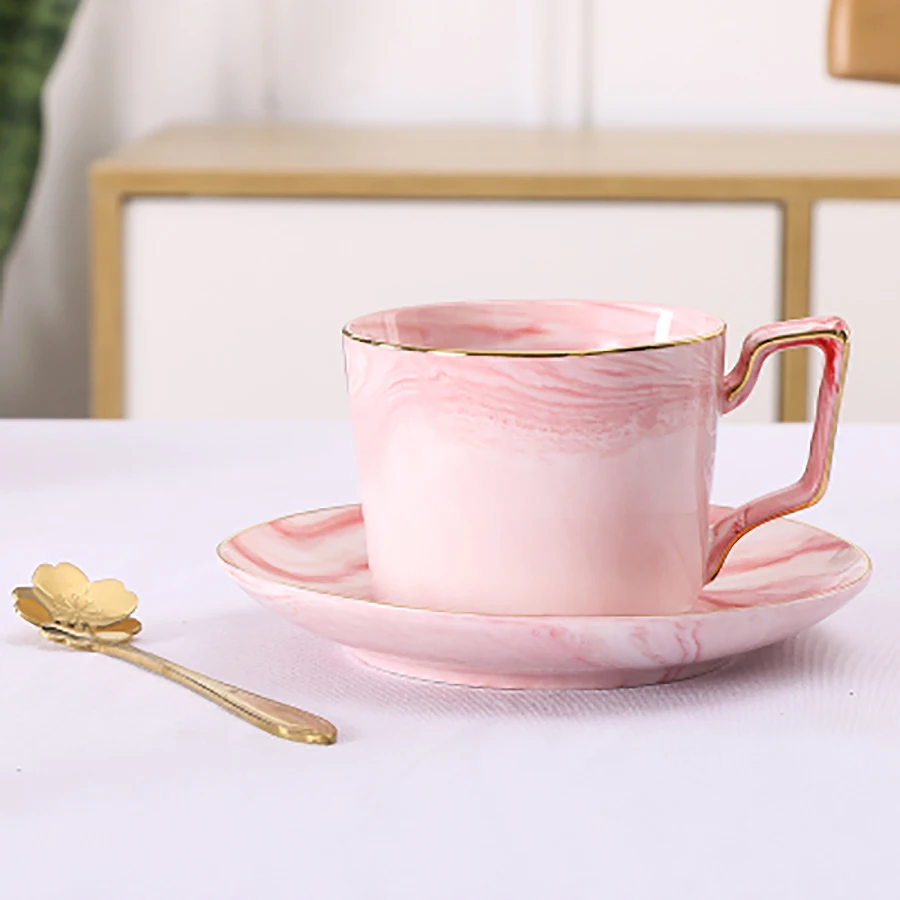 Макарон мраморные керамические кофейные чашки Tazas De Cafe костяные чайные сервизы