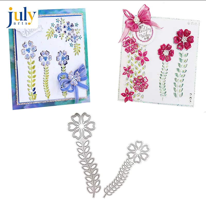 

Julyarts Flower Scrapbooking Dies Metal Card Stencils DIY Scrapbooking Photo Album Spring Plants Cutting Dies Nouveau Arrivage