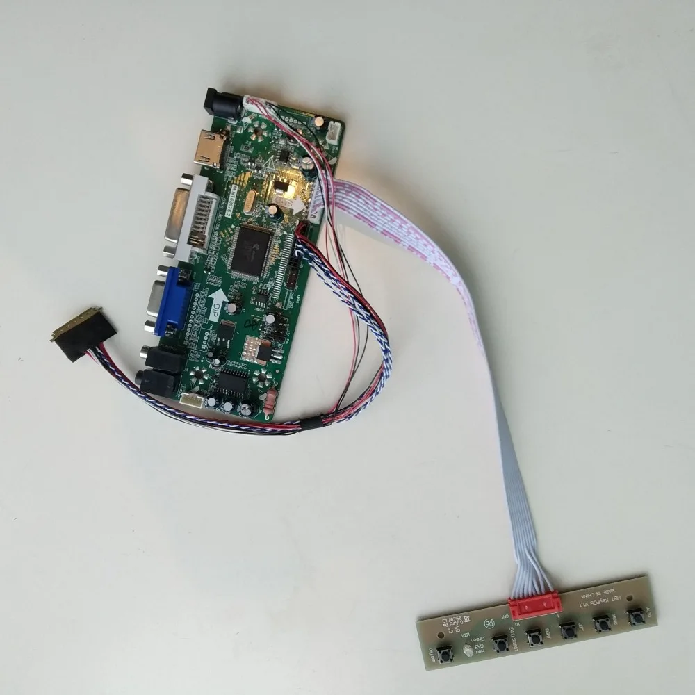 М. NT68676 HDMI DVI VGA светодиодный набор для платы ЖК-контроллер DIY для LP156WH2(TL)(R1)/(TL)(R2) 1366X768 15," панель экрана