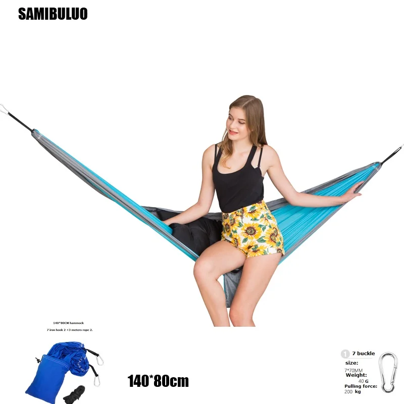 SAMIBULUO Parachute Hammock 1 Person Hammocks Travel 210d Nylon Fabric Camping Hamac