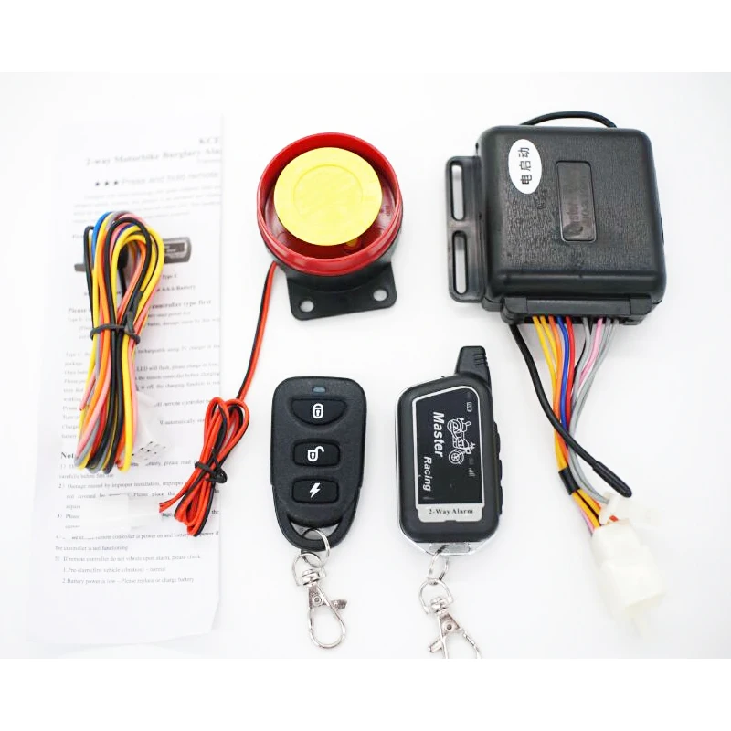 Motorcycle Alarm Two Way Moto Antitheft Security System Scooter 2 Way Alarm Motor Remote
