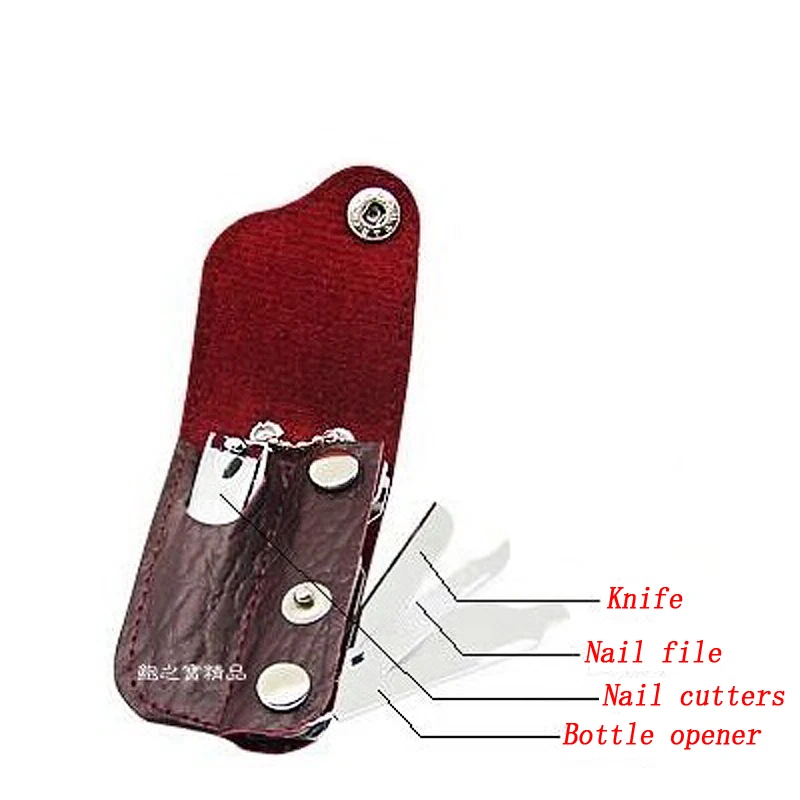 

Original South Korea 777 manicure suit DS-301 nail scissors knife forceps four pieces with leather cover free delivery
