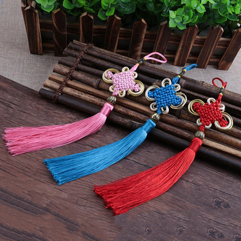 

Tassel Craft Knot Car Ornaments Tassel Pendant Crafts Auto Rearview Mirror Ornament Hanging Car Decoration Pendant