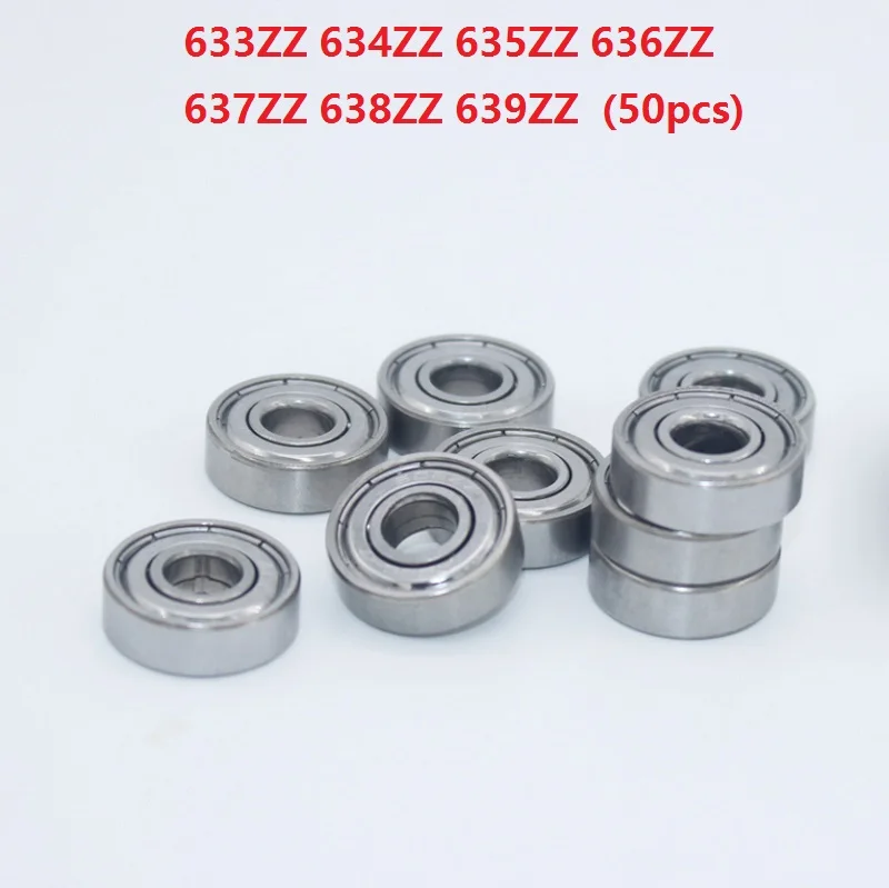 

50pcs/lot 633ZZ 634ZZ 635ZZ 636ZZ 637ZZ 638ZZ 639ZZ Deep Groove Ball bearing Miniature 633 634 635 636 637 638 639 ZZ Z