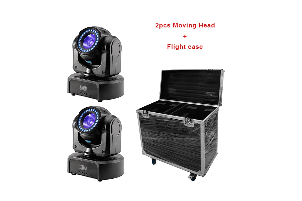 2pcs 24 and 1 LED Beam Wash Moving Head Light