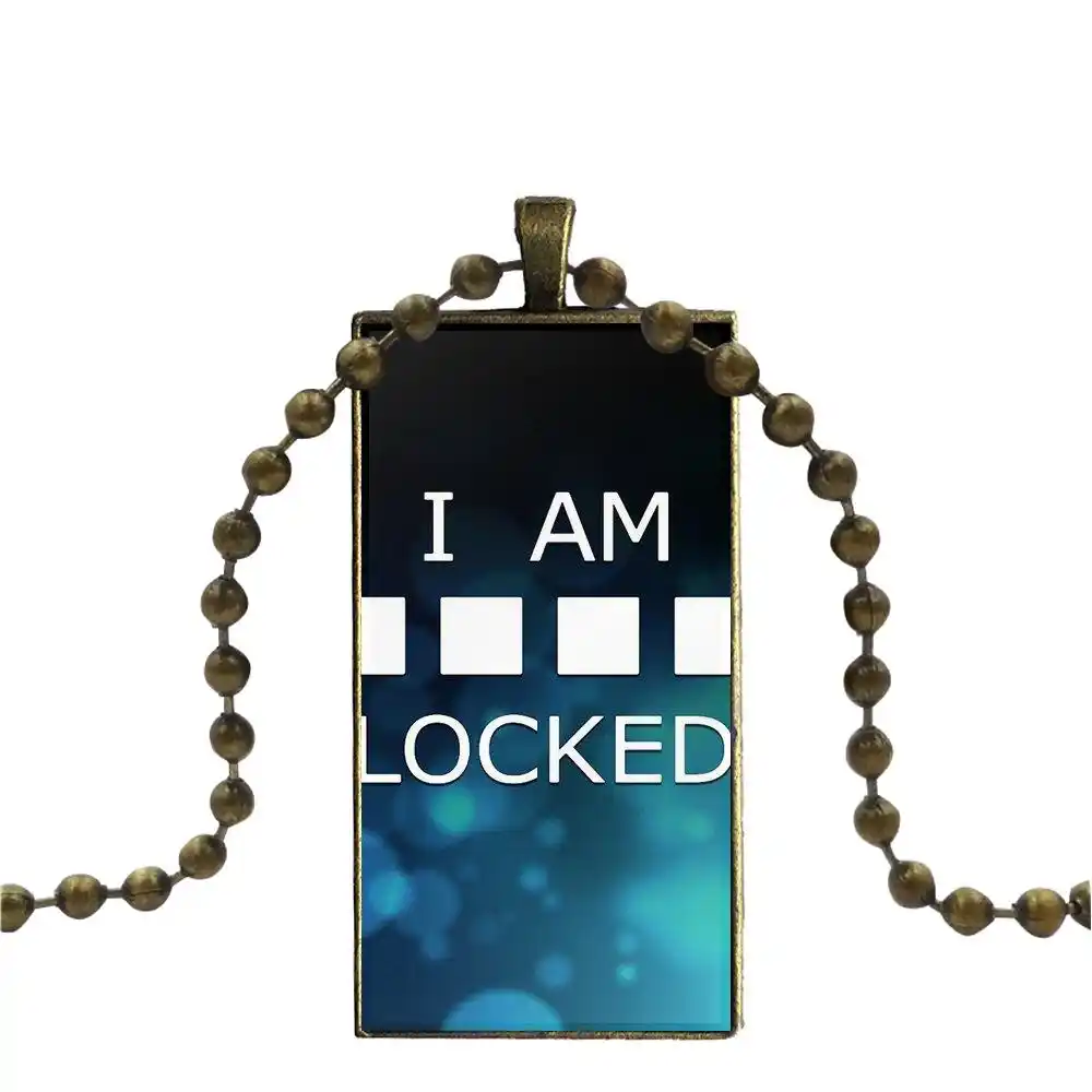 For Girls Statement Maxi I Am Sherlocked Wallpaper Glass Pendant Necklace Handmade Half Pendant Rectangle Necklace Pendant Necklaces Aliexpress