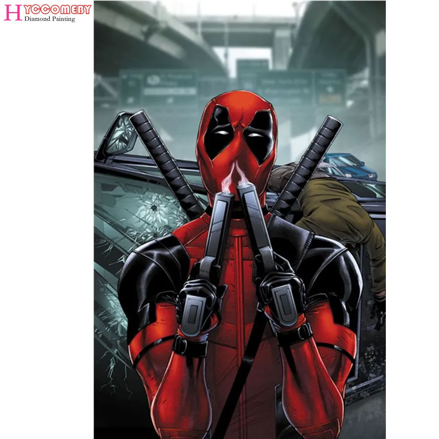 5D Diamond Painting people Movie Comics Deadpool full square Diamond