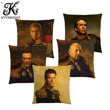 Hollywood Super Stars Prints Caso Sofá Travesseiro Capa de Almofada Replaceface Robert Downey Nicolas Cage Stallone(China)