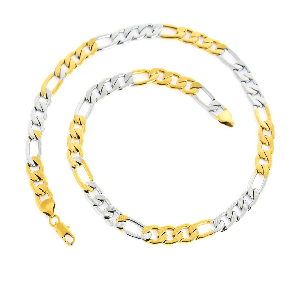 540mm 50Grams 8mm Wide Heavy Thick Fashion Design Necklace For Men 14k  Solid Yellow Gold Filled Men's Long Necklace Chain C12|necklace diameter| necklace bluetoothnecklace and earring gift box - AliExpress
