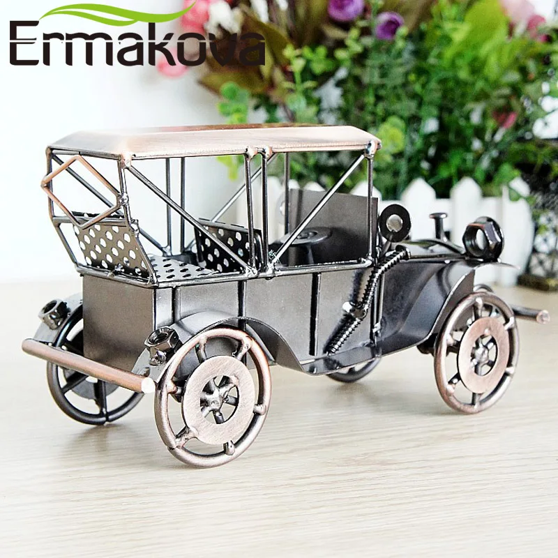 Металлическая ретро модель автомобиля ERMAKOVA 20 см (7 8 дюйма) винтажная классическая
