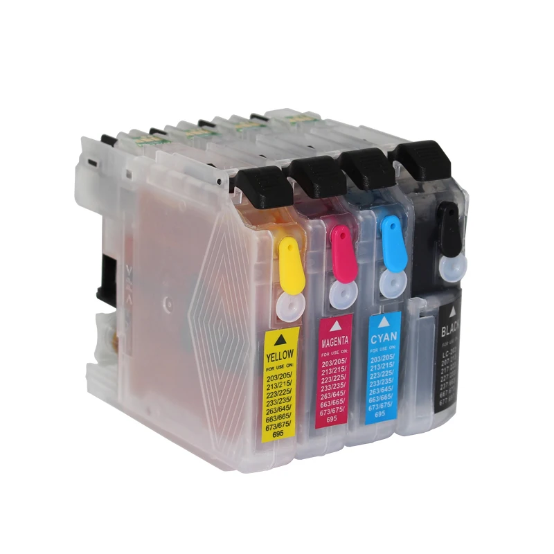 1set Full ink refillable ink cartridge LC221 for Brother DCP J562DW MFC J480DW MFC J680DW MFC
