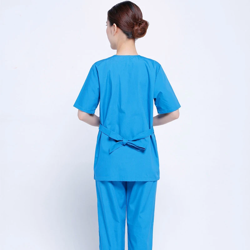 В Корейском стиле Для женщин летние шорты рукав Медсестра равномерное больница хирургические Спецодежда медицинская Скребки Красота Салон спецодежды униформа