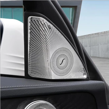 

Accessories Door Audio Speaker sequins Decorative Cover Trim Car sticker for Mercedes Benz C Class c180 c200 W205 Car-styling