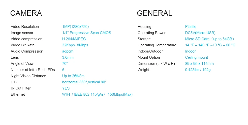 SANNCE HD 720P IP камера Wifi для домашней безопасности P2P камера видеонаблюдения для помещений 6 шт. светодиодов ИК ночного видения беспроводная IP камера 3,6 м