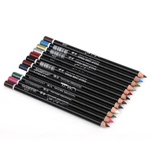 12 шт./партия цвет/черный макияж ручка подводка для глаз карандаш для бровей хорошая Косметика Глаза Макияж палка красный синий белый коричневый