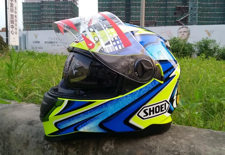 Мотоциклетный шлем с двумя линзами, шлем для беговых гонок, тепловой шлем для бега, полный шлем - Цвет: 2