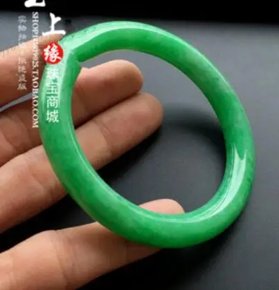 

Lao Keng Jadeite Bracelet Round Bar Full Green Jade Bracelet Woman Ice Waxy Jadeite Bracelet Ring Natur (Certificate delivery)