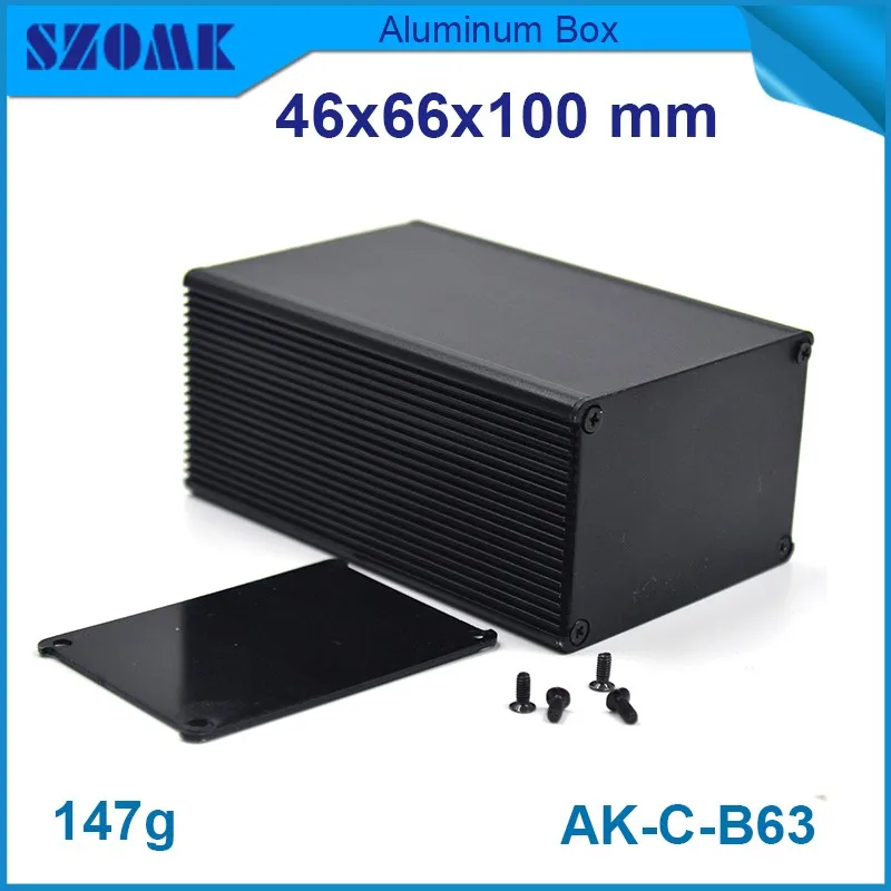 

4 pieces aluminum project box for electronic injection housing case 46(H)x66(W)x100(L) mm aluminum enclosure diy