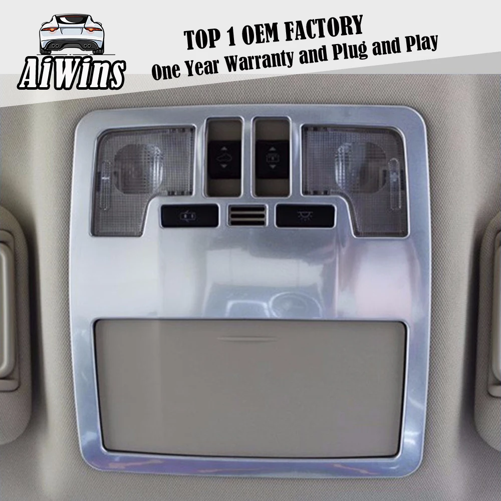 Car styling For Toyota Highlander ABS Chrome front reading lamp Cover Trim Decorative Reading light covers Frame Decoration