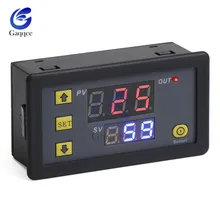  AC 110V 220V DC 12V Digital Time Delay Relay LED Display Cycle Timer Control Switch Adjustable Timing Relay Time Delay Switch 