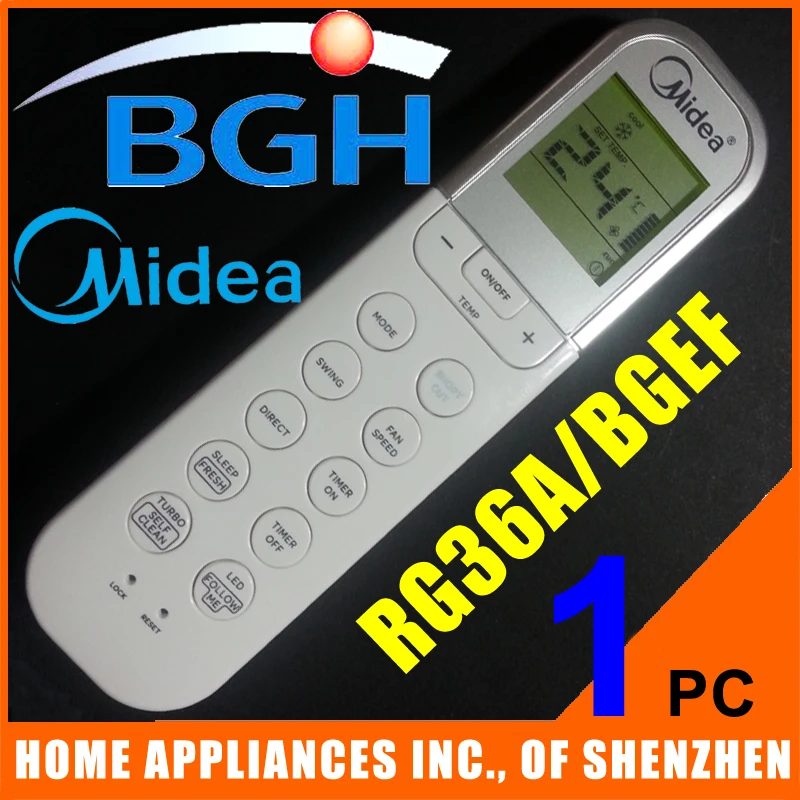 Midea Split And Portable Air Conditioner Remote Control RG36A/BGEF