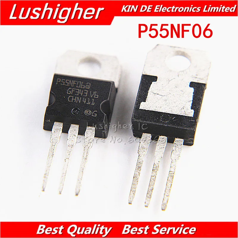 10 шт. STP55NF06-220 P55NF06 TO220 P55NF06L 55A 60V Mosfet