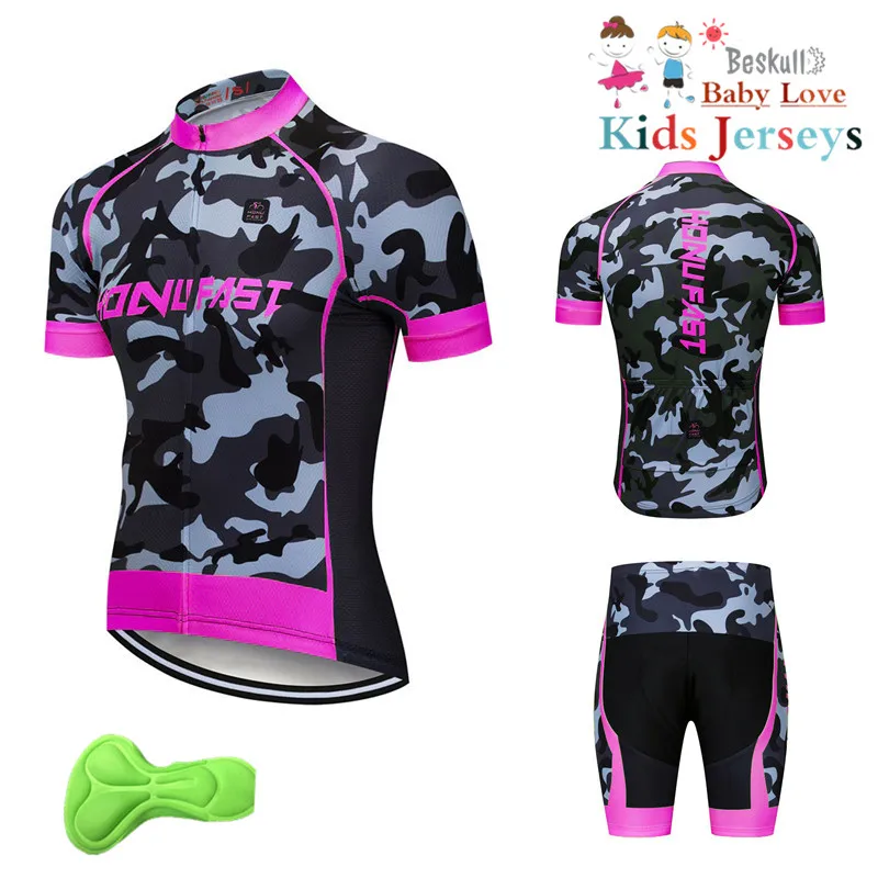 Новая детская одежда Ropa Ciclismo для велоспорта набор дышащей камуфляжной зеленой