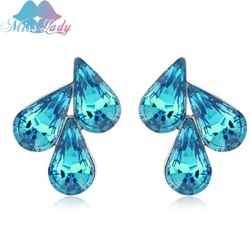 Ювелирные изделия с австрийскими кристаллами в виде капель воды MLY4605|earring body