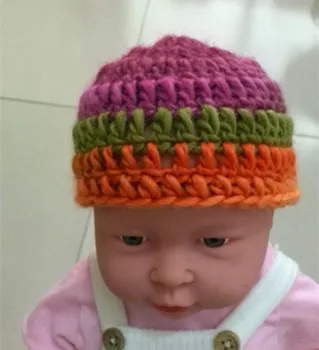 

Crochet baby Hat, Crochet baby photo prop one piece only for newbron hat turbaned cap