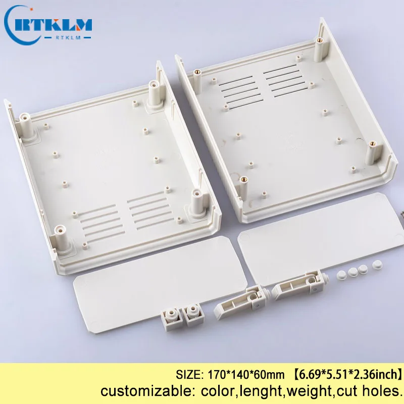 ABS diy project box plastic instrument case plastic enclosure junction box 170*140*60mm pcb circuit desktop wire connection box