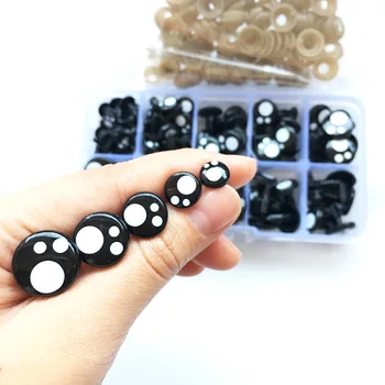 100pcs/box 8-16mm Doll Eyes Cartoon Safety Eyes for Handmade Amigurumi Eyes Doll For Bear Craft Stuffed Toys Doll Accessories 1