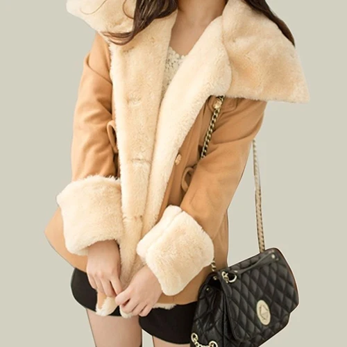 SANWOOD, новинка, Женское зимнее теплое пальто с искусственным мехом и капюшоном, Базовая куртка, длинное пальто, модная верхняя одежда, теплые пальто для девочек, S-XL