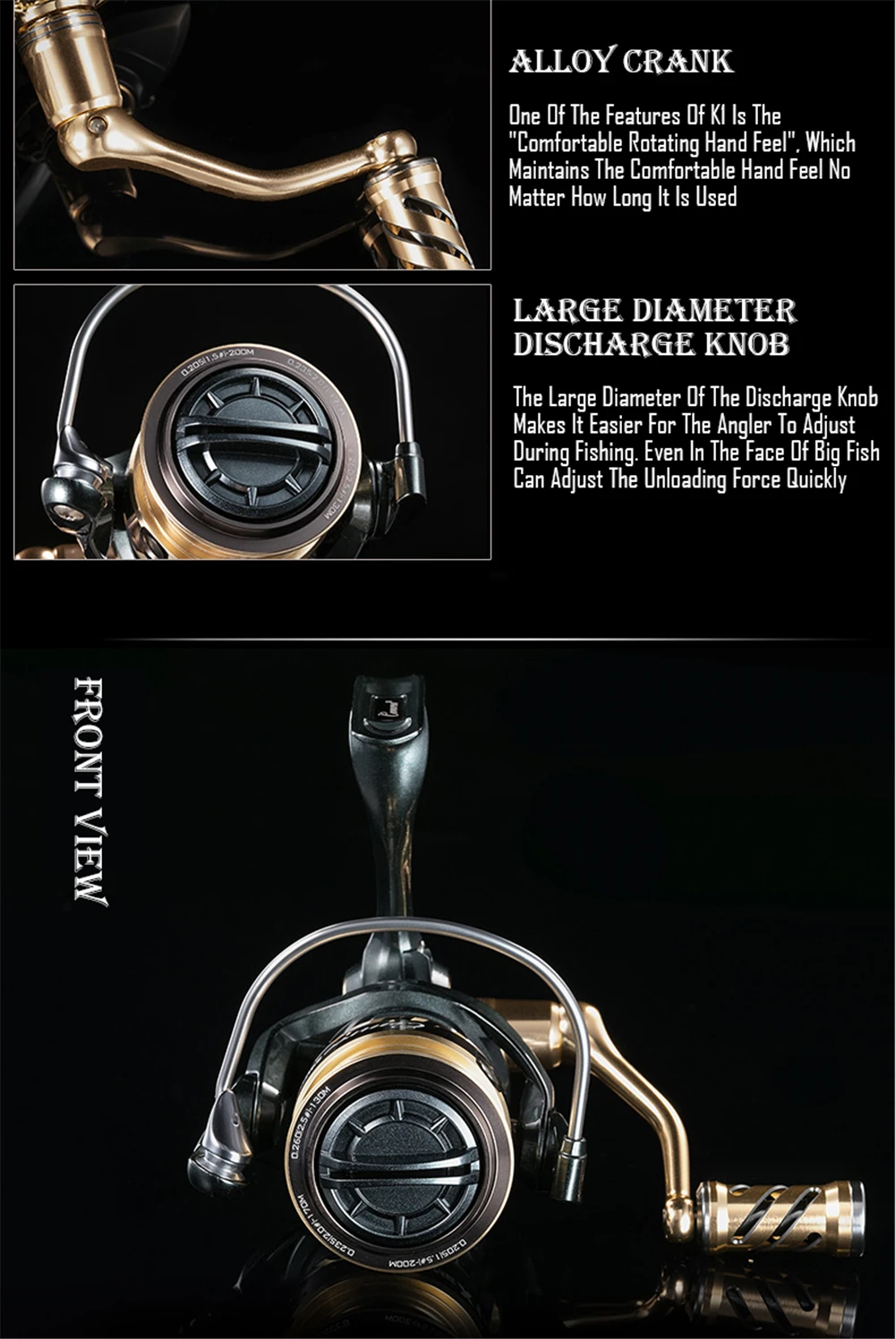Roda de Fiar de Pesca 11 + 1bb Pré-carregamento Super Metal Duro Alta Velocidade 5.2: 1 Esquerda - Direita Handle Pesca Spinning Reel 23 Esporte e Lazer
