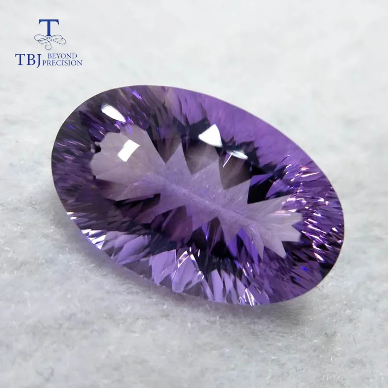 natural amethyst oval cut 14*22mm concave cut ard 17.7ct for silver or gold jewelry mounting 100% natural loose gemstones Tbj